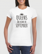 Μπλουζάκι με στάμπα Queens are born in September