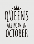 Μπλουζάκι με στάμπα Queens are born in October