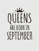 Μπλουζάκι με στάμπα Queens are born in September