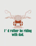 Μπλουζάκι με στάμπα Riding with dad