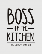 Ποδιά Μαγειρικής με τύπωμα Boss of the kitchen