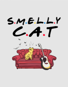 Hoodied φούτερ με στάμπα Smelly Cat
