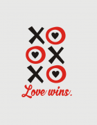 Μπλουζάκι με στάμπα Love wins
