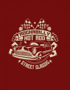 Hoodied φούτερ με στάμπα Rockabilly Hot rod