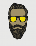 Hoodied φούτερ με στάμπα Hipster glasses