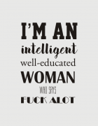 Μπλουζάκι με στάμπα Intelligent woman