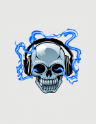Μπλουζάκι με στάμπα Skull Headphones