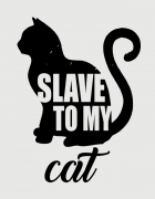 Μπλουζάκι με τύπωμα Slave to my cat