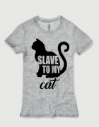 Μπλουζάκι με τύπωμα Slave to my cat