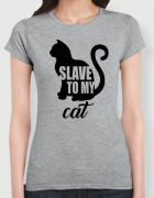Μπλουζάκι με τύπωμα Slave to my cat