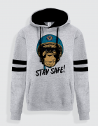 Hoodie με τύπωμα Stay Safe Monkey 