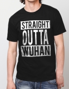Μπλουζάκι με τύπωμα Straight Outta Wuhan