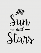 Κούπες κεραμικές με τύπωμα Sun and Stars - Moon of my life