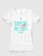 Μπλουζάκι με στάμπα Party nights mykonos