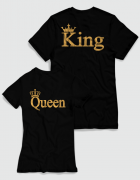 Μπλουζάκια με στάμπα King - Queen 