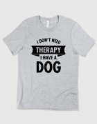 Μπλουζάκι με τύπωμα Dog therapy
