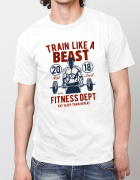 Μπλουζάκι με τύπωμα Train like a beast