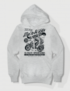 Hoodied φούτερ με στάμπα Moto Racer