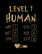 Μπλουζάκι με τύπωμα Level one human