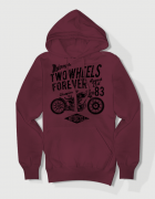 Hoodied φούτερ με στάμπα Two wheels forever