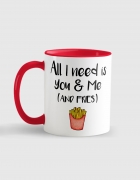 Κούπα κεραμική με τύπωμα All i need is you & me