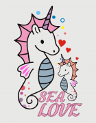 Μπλουζάκι με τύπωμα Sea Love