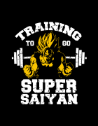 Hoodied φούτερ με στάμπα Super Sayian