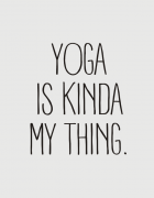 Υφασμάτινη τσάντα με στάμπα Yoga is kinda my thing