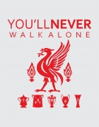 Μπλουζάκι με τύπωμα Liverpool You'll never walk alone