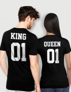 Μπλουζάκια με στάμπα KING - QUEEN 01