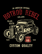 Hoodied φούτερ με στάμπα Hotrod rebel