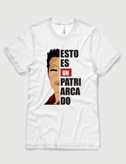 Ανδρικό t-shirt  λευκό με στάμπα Esto es un Patriarcado