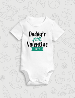 παιδικό φορμάκι με στάμπα Daddy's little valentine