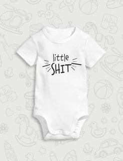 παιδικό φορμάκι με τύπωμα Little Shit