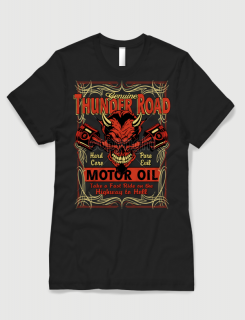 ανδρικό t-shirt μαύρο με στάμπα Thunder road ανδρικό t-shirt μαύρο με στάμπα Thunder road