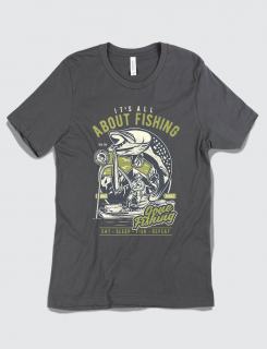 Μπλουζάκι με τύπωμα It's all about fishing
