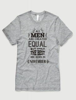 Μπλουζάκι με στάμπα All men are created equal - November
