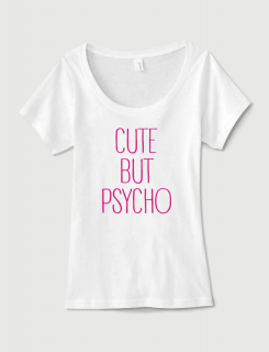 Μπλουζάκι με στάμπα Cute but psycho