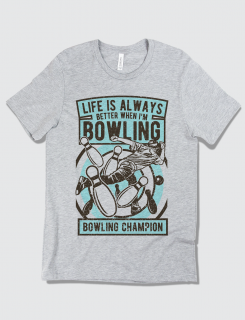Μπλουζάκι με τύπωμα Bowling Champion