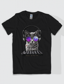Μπλουζάκι με στάμπα DJ Cat