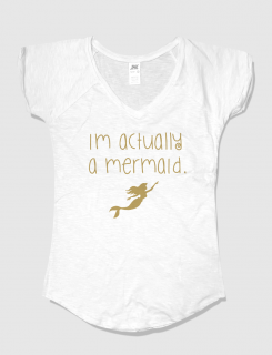 Μπλουζάκι με στάμπα I'm actually a mermaid
