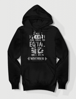 Hoodied φούτερ με στάμπα All men are created equal - November