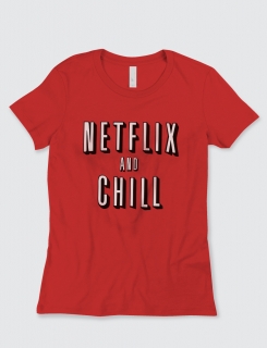 Μπλουζάκι με τύπωμα Netflix and Chill