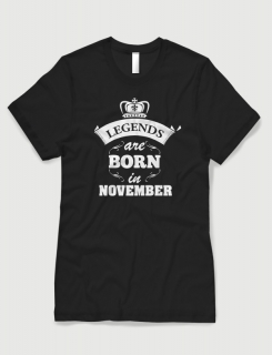Μπλουζάκι με στάμπα Legends are born in November