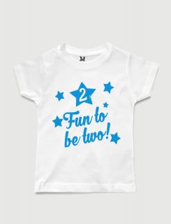 Μπλουζάκι με στάμπα Fun to be two! Μπλουζάκι με στάμπα Fun to be two!