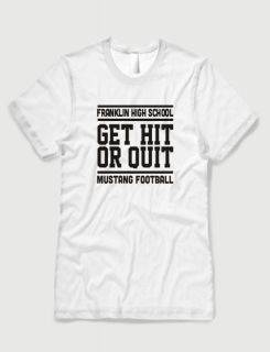 Μπλουζάκι με στάμπα Get hit or quit