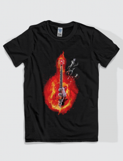 Μπλουζάκι με τύπωμα Guitar Fire