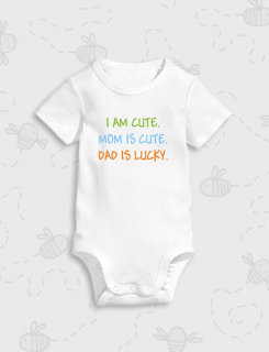 Παιδικό φορμάκι με στάμπα Dad is lucky