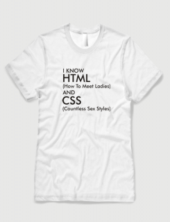 Μπλουζάκι με στάμπα I know HTML Μπλουζάκι με στάμπα I know HTML