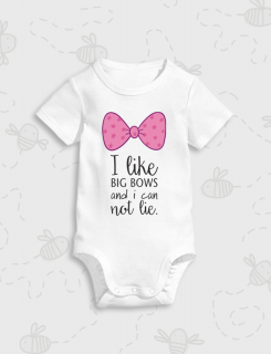 Παιδικό φορμάκι με στάμπα I like big bows and i can not lie